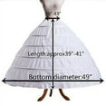 thumbnail image 4 of Women Crinoline Petticoat A-line 6 Hoop Skirt Slips Long Underskirt for Wedding Bridal Dress Ball Gown White, 4 of 7