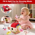 thumbnail image 3 of Granero sensorial Montessori Toy OKREVIEW con animales de granja de peluche de 6 a 12 m, 3 of 9