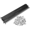 thumbnail image 1 of 36 radios de acero al carbono Unique Bargains 14 G 228 mm negro para bicicleta, 1 of 1