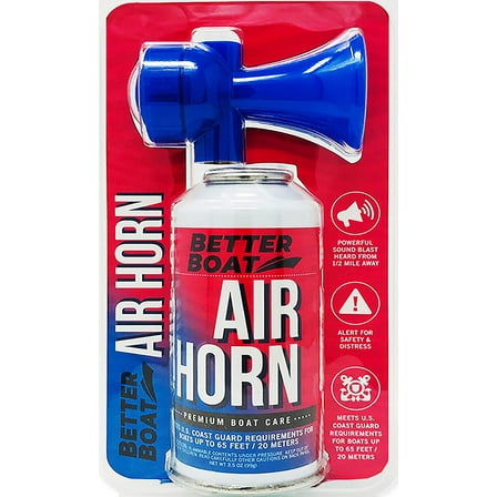 Better Boat Air Horn for Boating Safety Canned Boat Accessories | Marine Grade Airhorn Can and Blow Horn - 3.5oz