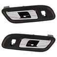 thumbnail image 6 of Set of 2 Front Interior Door Handle Compatible with 2013-2019 Ford Taurus Chrome Lever With Black Bezel With Lock Button DG1Z5422601AC DG1Z5422600AC Limited SE SEL SHO Car Door Handle, 6 of 6