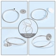 thumbnail image 5 of Toallero de baño de acero inoxidable con aro para toallas, soporte para toallas de mano adhesivo para montaje en pared, color plateado, 5 of 5