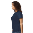 thumbnail image 3 of Gildan Short Sleeve T-Shirt for Women, Softstyle Midweight Crewneck Classic Tee, Navy, Size-L, 3 of 4
