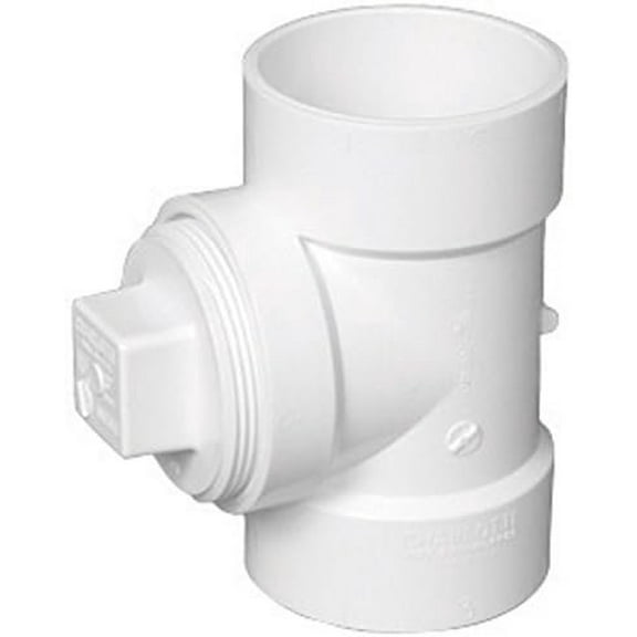 Charlotte Pipe 3 in. Hub x 3 in. Dia. Hub PVC Cleanout Tee