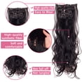 thumbnail image 3 of SHCKE 26" Straight Clip in Hair Extensions Fluffy and not Tangled 24" Wavy Curly Hair Extension Silky Full Head Clip in Hair Extension Synthetic Hair Pieces for Women, 3 of 5