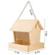 thumbnail image 3 of Fiudx Ofertas flash Artículos en oferta Comedero de madera para pájaros, guía para pájaros al aire libre, suspendido, a prueba de lluvia, alimentador automático de madera para exteriores, balcón, Vil, 3 of 6