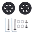 thumbnail image 1 of Roues de Remplacement pour Bagages 55mmx12mm Résistantes à l'Usure Protection Environnementale Roues de Remplacement pour Valise en PU Noir Paire, 1 of 8