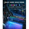thumbnail image 4 of T9 Apex Electric Scooter for Kids 13+ 200W Motor, LED Colorful Lights with Bluetooth Music Speaker, 7/10/12 MPH Digital Display, Adjustable Height, Foldable E-Scooter for Teens, 4 of 9