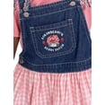 thumbnail image 6 of Strawberry Shortcake Toddler Girls Denim Gingham Skirtall and Puff Sleeve Tee Set, 2-Piece, Sizes 12M-5T, 6 of 7