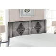 thumbnail image 2 of Antique Headboard, Antique Door with Vertical Ornamental Floral Pattern Travel Treasure Monochromic, Upholstered Decorative Metal Bed Headboard with Memory Foam, Full Size, Grey Black, by Ambesonne, 2 of 4