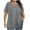 Black, variant on Plus Size Tops Sevevn Women's Fashion Summer Printed Plus Size Short Sleeve V-Neck Blouses Women's T-Shirts