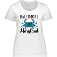 thumbnail image 3 of Inktastic Baltimore Maryland Vacation Blue Crab Women's Plus Size T-Shirt, 3 of 5