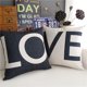 thumbnail image 4 of fundas de almohada cuadradas de lino y algodón LOVE de 43 x 43 cm., 4 of 5