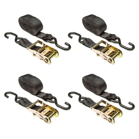 

2 x 18 Ratchet Straps with S-Hooks - 4 Pack