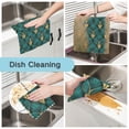 thumbnail image 2 of Yayeee 6 Pack Kitchen Dish Cloths Set for Washing Soft Drying Absorbent Microfiber Towels, Green Abstract Pattern, 2 of 9