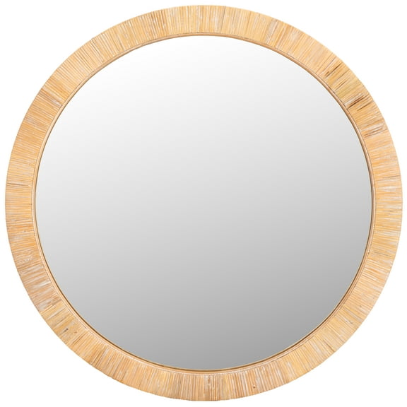SAFAVIEH Mila 35.75" x 35.75" Natural Natural Wall Mirror