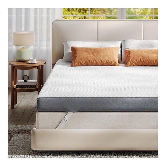 3 Inch Gel Memory Foam Mattress Topper Twin Size, Ventilated High Density Mattress Pad for Back Pain, Bed Topper with Removable Soft Cover, & Oeko-TEX Certified