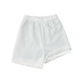 thumbnail image 2 of Boys Swim Trunks Size 10-12 Liner Compression Drawstring Soild Color No-Chafing Swimming Shorts Slim Fit Casual Shorts,White,14T, 2 of 3