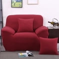 thumbnail image 2 of Fundas para sofá de 1, 2 o 3 plazas - Funda elástica de tela para sofá o sillón, color liso, 2 of 9