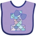 thumbnail image 3 of Inktastic 1st Birthday Mermaid 1 Year Old Girls Baby Bib, 3 of 4