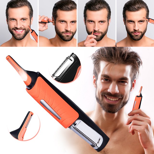 Recortadora eléctrica para cejas, orejas, nariz, cortadora de vello facial, afeitadora, depiladora multifuncional para hombres, removedor de vello de seguridad portátil Sincero Hogar