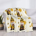 thumbnail image 3 of Uemuo Beekeeper Gnome Holding A Glass Printed Throw Blanket for Couch, Fluffy Fuzzy Blankets for Bed, Sofa, Cozy Flannel Faux Fur Blanket-, 3 of 6