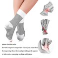 thumbnail image 4 of 3 pares de calcetines para neuropatía, calcetines para aliviar el dolor de neuropatía, calcetines de compresión para tendinitis, fascitis plantar, neuropatía, blanco, SM, 4 of 5