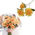 thumbnail image 2 of Ongmies Artificial Daisy Mums Flowers with Stem, Artificial Mums Flower Arrangement – Orange Fall Blooms for Home, Wedding Bouquets & Thanksgiving Table Centerpieces, Silk Flowers Arrangement, 2 of 8