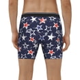 thumbnail image 4 of Picia USA Stars Pattern Men's Athletic Long Leg Briefs , Performance Stretch Underwear，Moisture-Wicking, 4 of 7