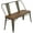 Bronze, variant on Richryce Metal Bench Industrial Mid-Century 2 Person Chair with Wood Seat,Dining Bench with Floor Protector