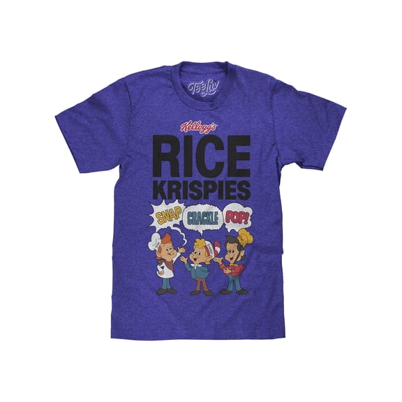 Tee Luv Men's Rice Krispies Snap Crackle and Pop Cereal Shirt (L)