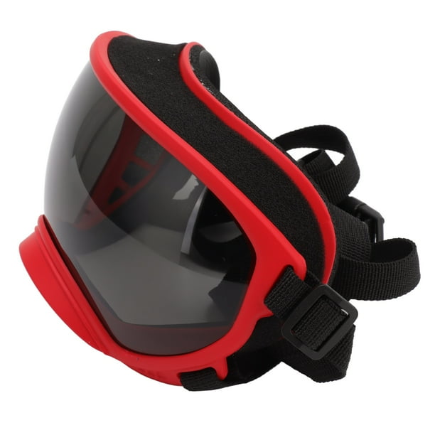 Dog Goggles, Large Dog Goggles Ultraviolet Proof Adjustable Strap Windproof Durable PC For Travel ANGGREK Montura roja y gafas negras