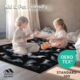 thumbnail image 4 of ODIKA 6'x9' Machine Washable Non-Slip Area Rug, Spooky Monochrome Winged Creatures High Traffic Rug, Black, 29623, 4 of 7