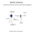 thumbnail image 4 of Rosec Jewels Freshwater Pearl Drop Earrings with Lab Grown Blue Sapphire and Moissanite, 10K White Gold, 4 of 5