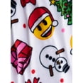 thumbnail image 3 of Girls Pink & White Emoji Dear Santa Text Christmas Present Holiday Pajamas XS, 3 of 3