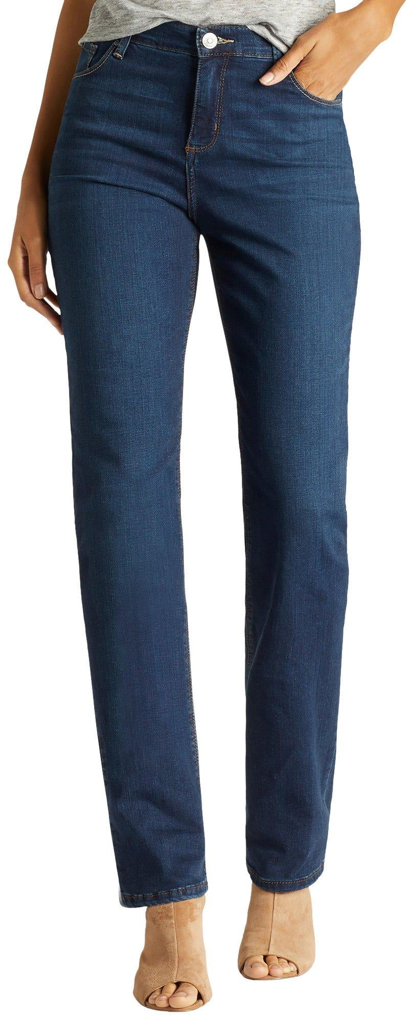 Lee Petite Relaxed Straight Leg Slim Fit Jeans 8P Black - Walmart.com