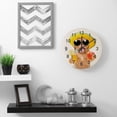 thumbnail image 5 of SKYSONIC Silent Wooden Round Wall Clock Funny Dog in Summer Hat and Cocktail Non Ticking Battery Operated Clocks for Home Office Living Room Bedroom, 5 of 6