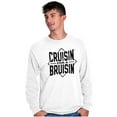 thumbnail image 3 of Cruisin For a Bruisin Fight Rebel Punk Men's Big & Tall Long Sleeve Graphic Tee Brisco Brands 3X, 3 of 5