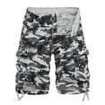 thumbnail image 2 of DeHolifer Men's Camo Cargo Shorts Cotton Relaxed Fit Multi-Pocket Outdoor Camouflage Cargo Shorts Gray S, 2 of 3