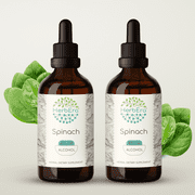 HerbEra Spinach Tincture, Herbal Dietary Supplement for Nutritional Support, Spinach (Spinacia oleracea) Dried Leaf Extract, Natural, Alcohol Tincture, Drops 2x4 oz