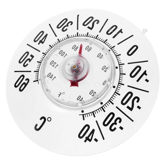 Pawsdot Portable White Window Thermometer with Suction Cup for Home and Garden