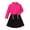 C#Hot Pink8979, variant on Kids Toddler Baby Girl Fall Winter Outfits Long Sleeve Knitted Shirt Sweater Tops Button Skirt 2PCS Clothes Sets Boho Child Daily Wear