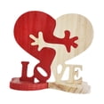 thumbnail image 3 of Adornos de madera Macarena en forma de corazón Decoración de mesa 12cm x 12cm, 3 of 8