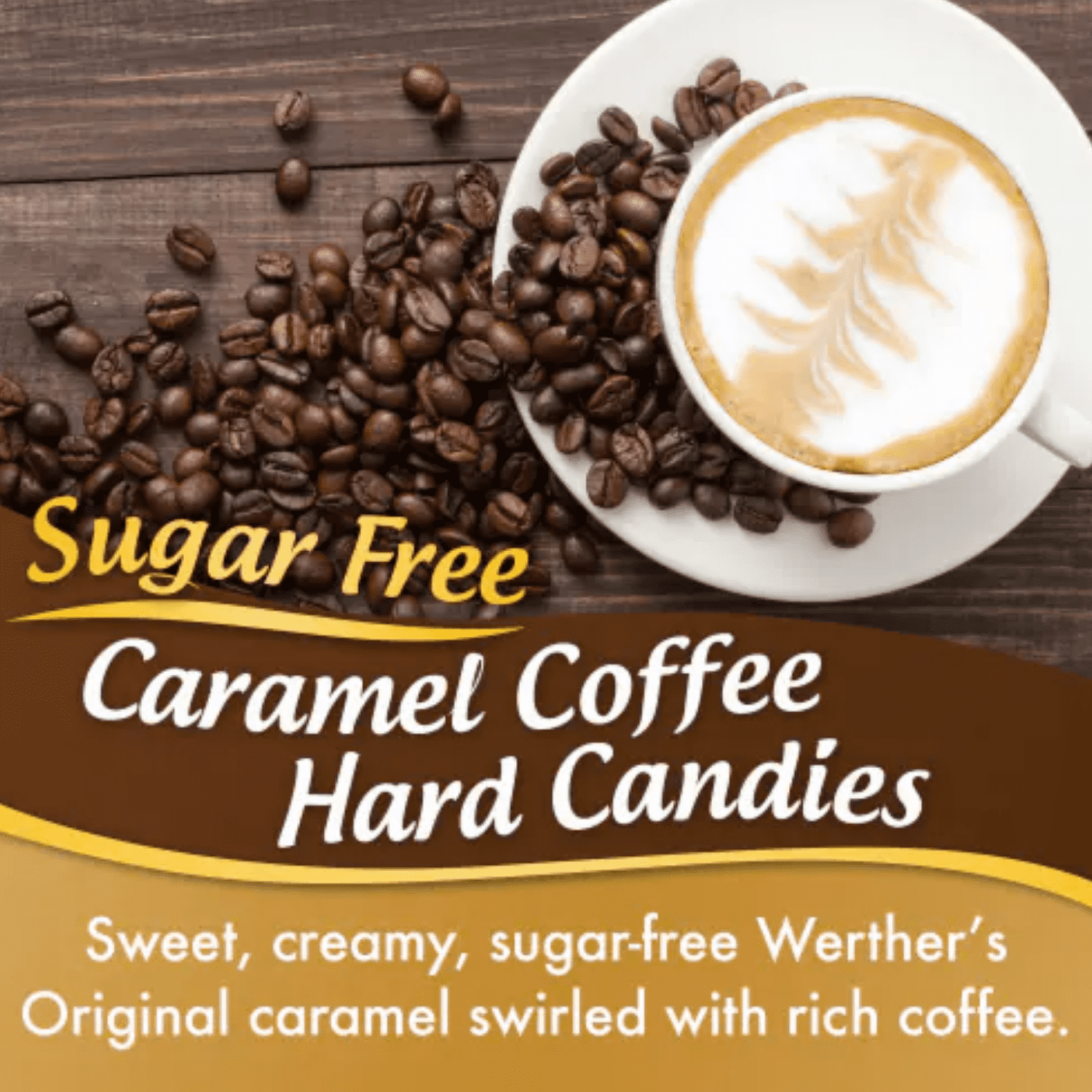 Bulk Werthers Original Hard Candy | Bulk Candy Individually wrapped | Werthers Caramel Candy | 1 lb Individual Flavor Bag | Ships in an Aromatik™ Resealable Pouch (Sugar Free Coffee)