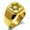 Gold, variant on Stainless Steel Interlocking Hexagram Star of David Engraved Square Flat Top Biker Style Polished Signet Ring