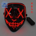 thumbnail image 1 of Máscara De Luz LED De Halloween 2023 Divertida La Purga Año De Elección Ideal Para Cosplay, 1 of 4