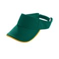thumbnail image 1 of Youth Athletic Mesh Two-Color Visor Os Dark Green/Gold, 1 of 2