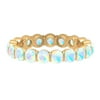 Ethiopian Opal Eternity Ring in Bar Setting (4.75 CT, AAA Quality, October Birthstone), 14K Yellow Gold, US 8.00