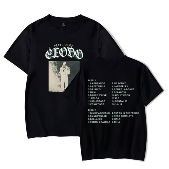 Peso Pluma Exodo Album Merch Short Sleeve T-shirt Unisex Fashion Crew Neck Top