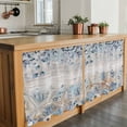 thumbnail image 6 of Blue Beige Coastal Tier Curtains 24 Inch Length, Beach Starfish Summer Eucalyptus Vintage Cafe Short Curtains for Bathroom Over Sink, Small Kitchen Curtain Light Filtering Drapes 2 Panels 27.5"Wx24"L, 6 of 8